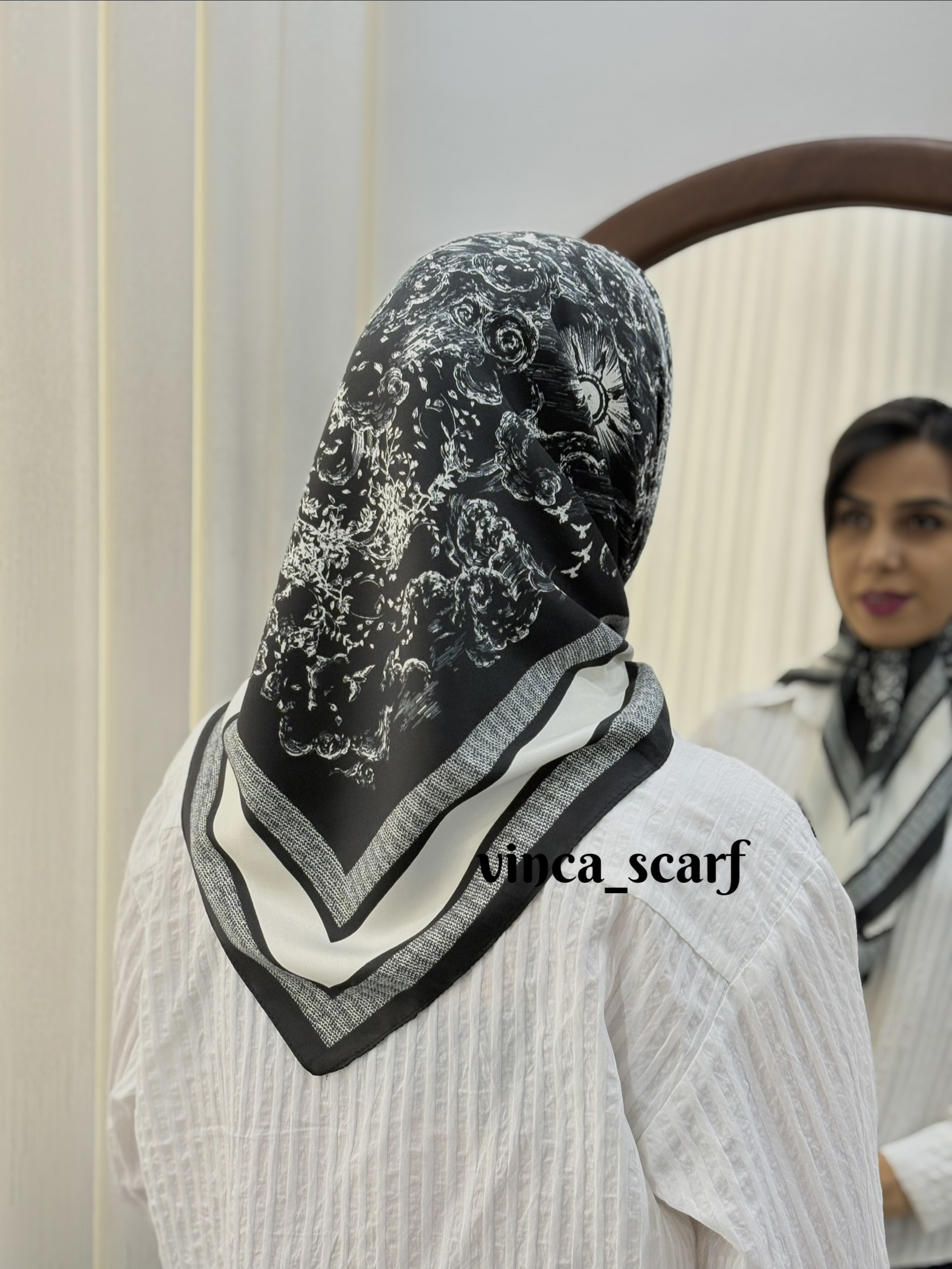 روسری ابریشم توییل قواره ۹۰طرح دیور جنگل