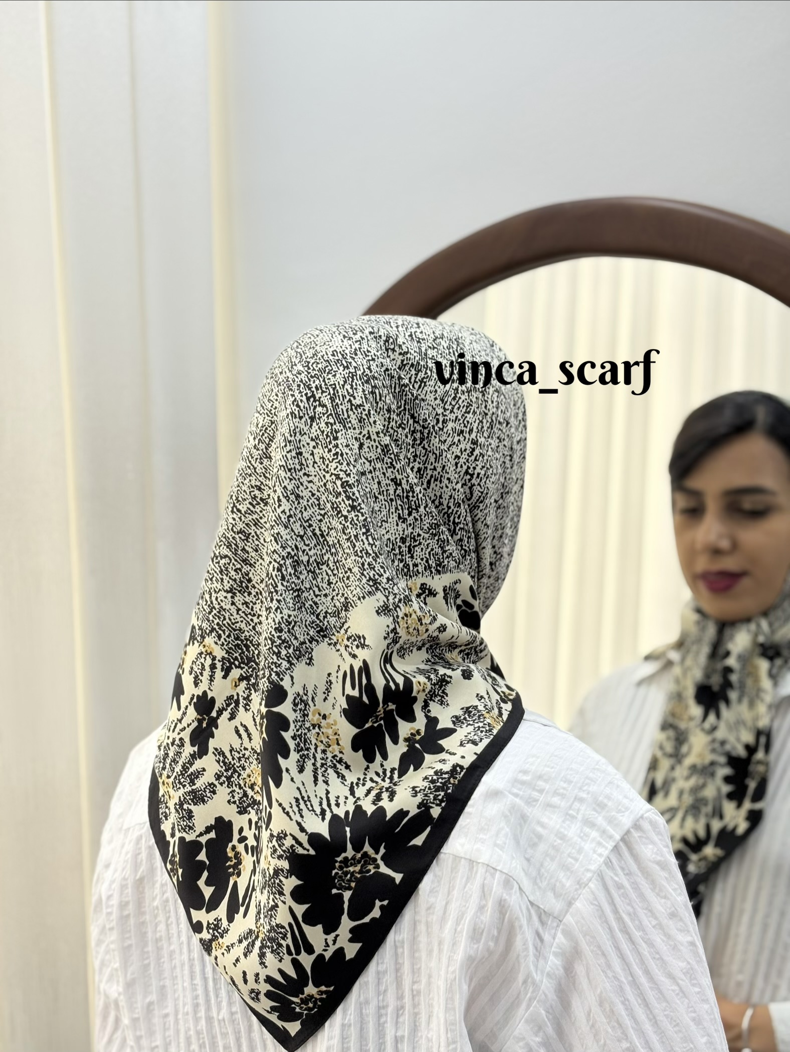 روسری قواره ۹۰ابریشم توییل طرح گل