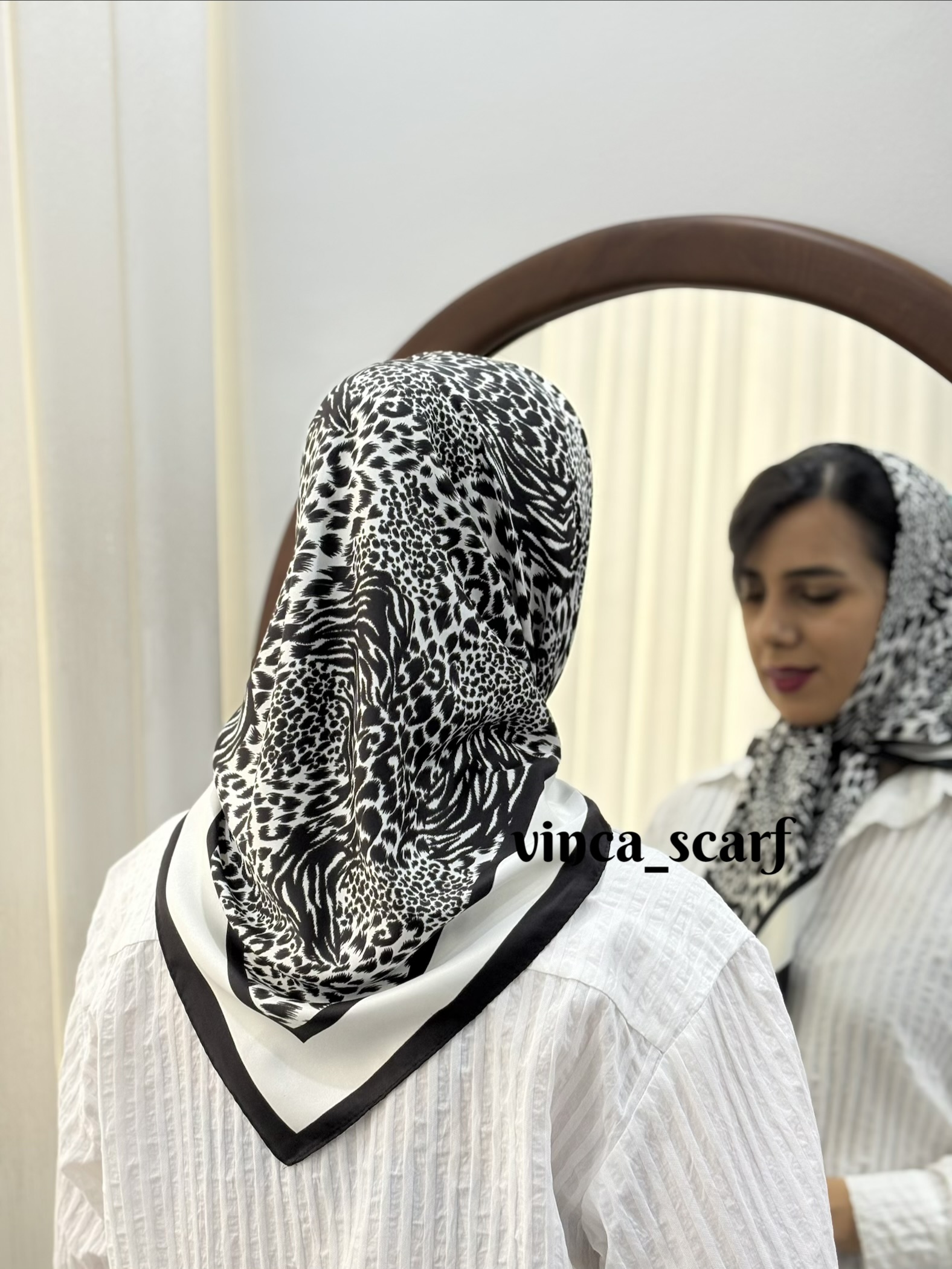 روسری قواره ۹۰طرح پلنگی