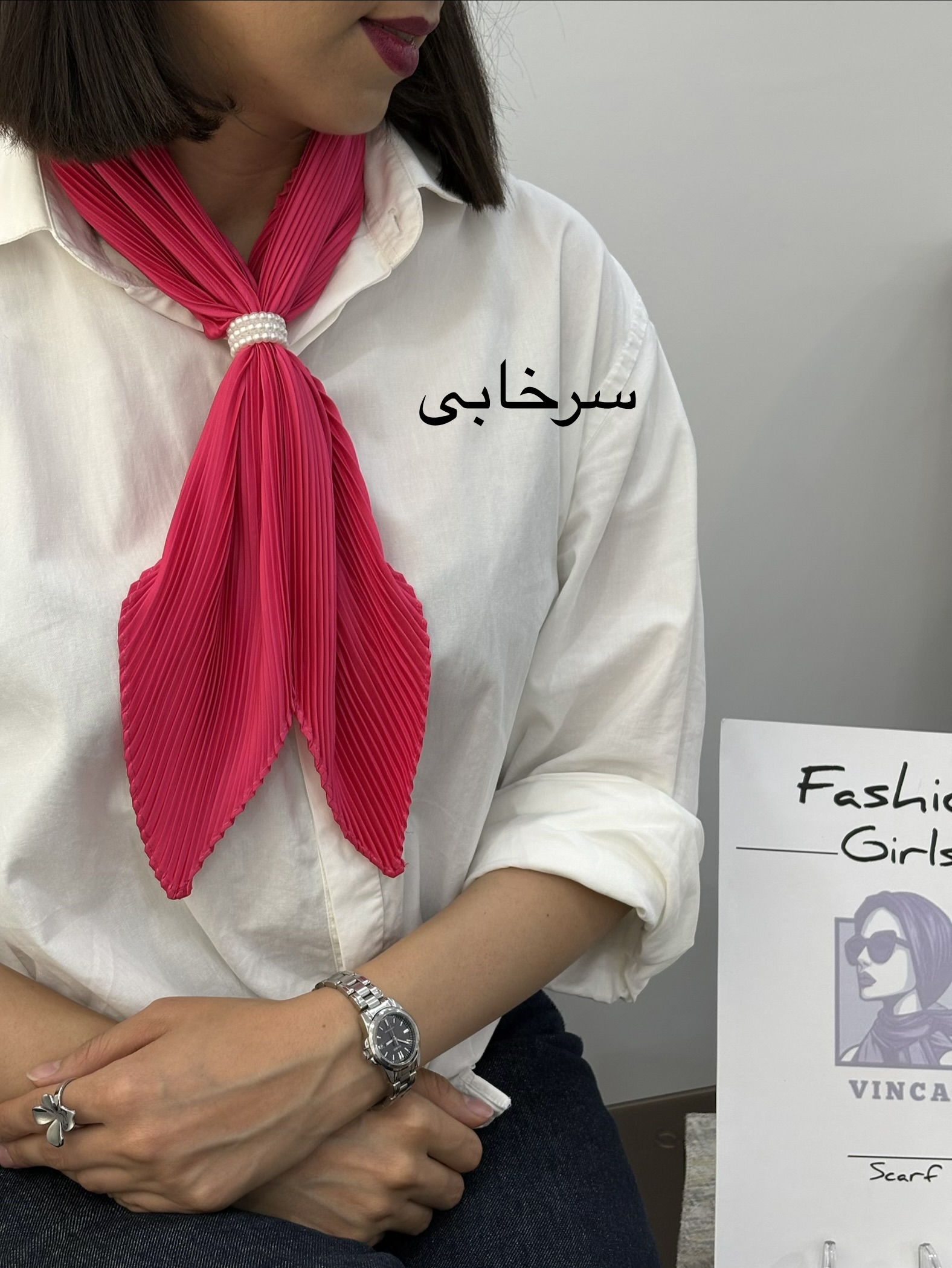 دستمال گردن پلیسه حلقه‌دار ساده | اکسسوری شیک با رنگ‌بندی متنوع