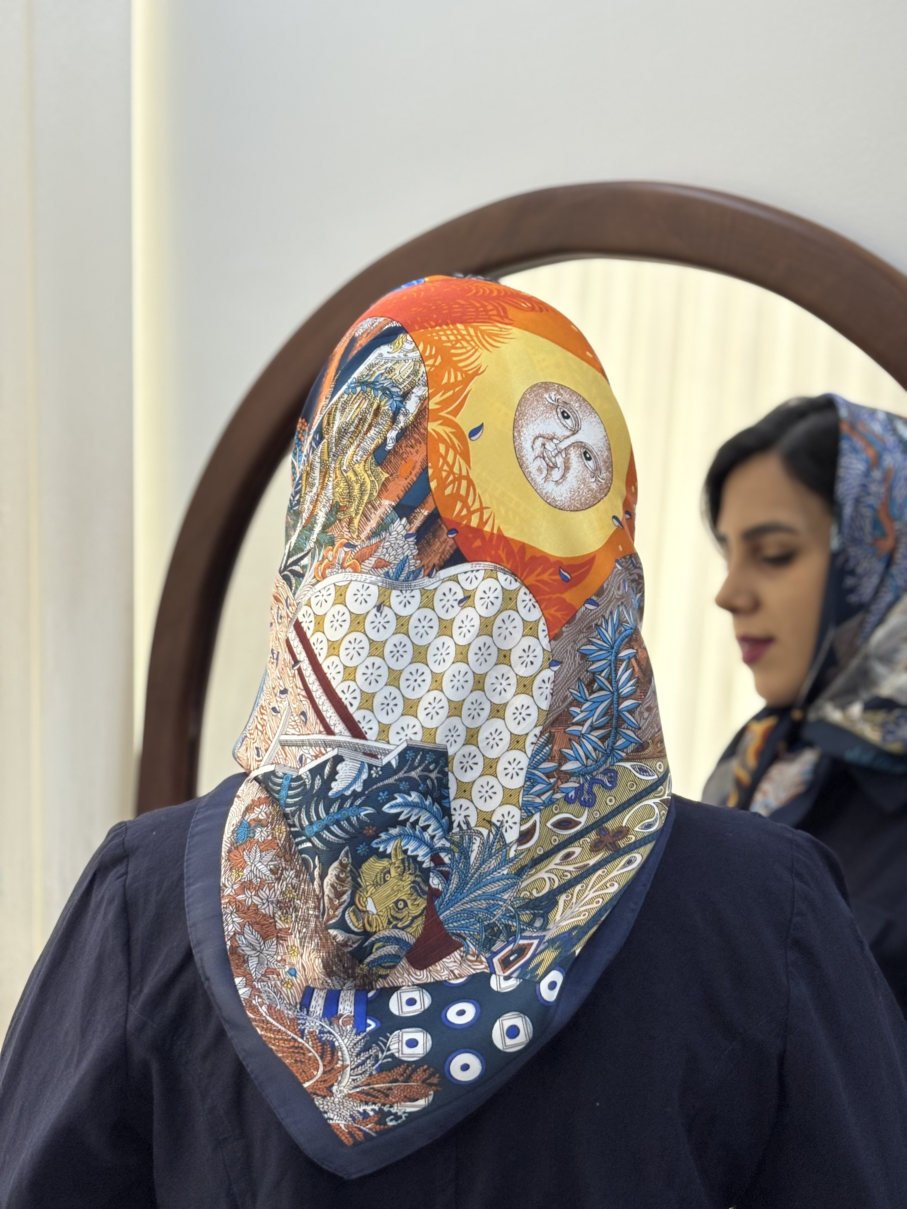 مینی اسکارف ابریشم سیلک طرح جنگل