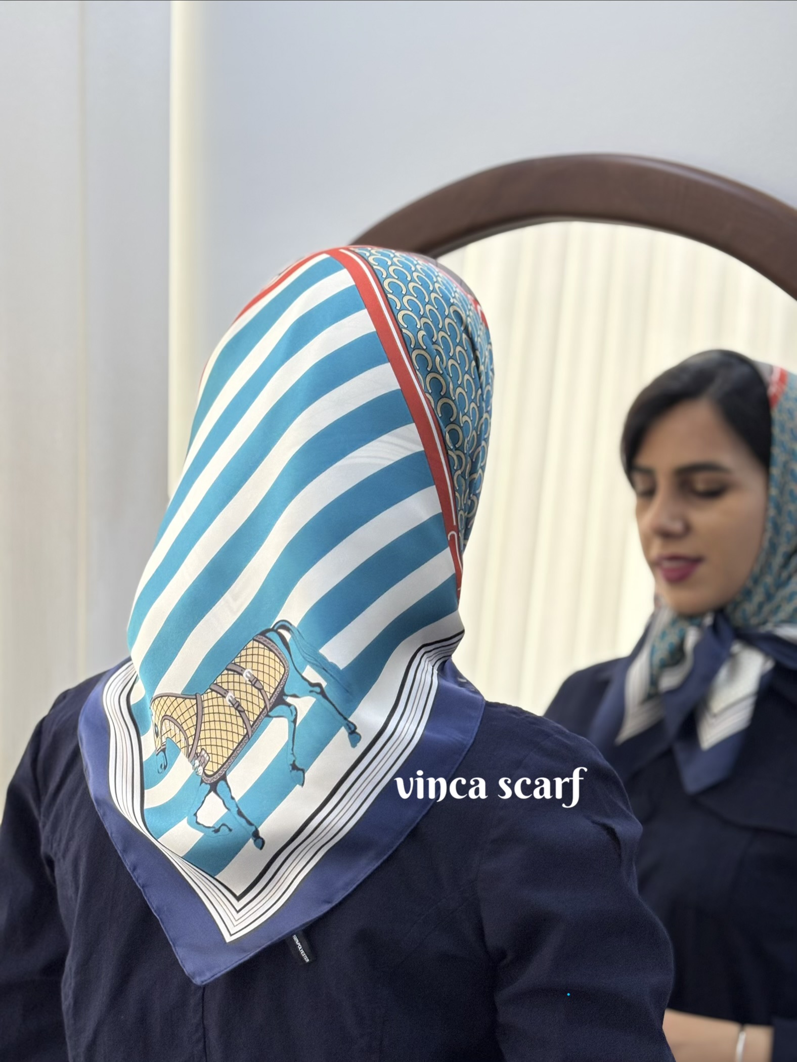 مینی اسکارف هرمس آبی