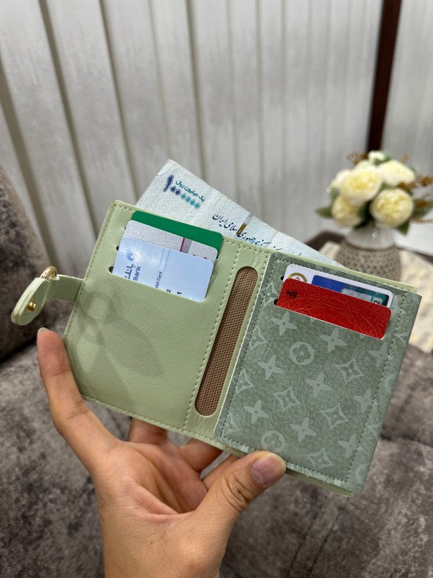 کیف پول سه لت دخترانه زنانه | مدل مارک لویی ویتون
